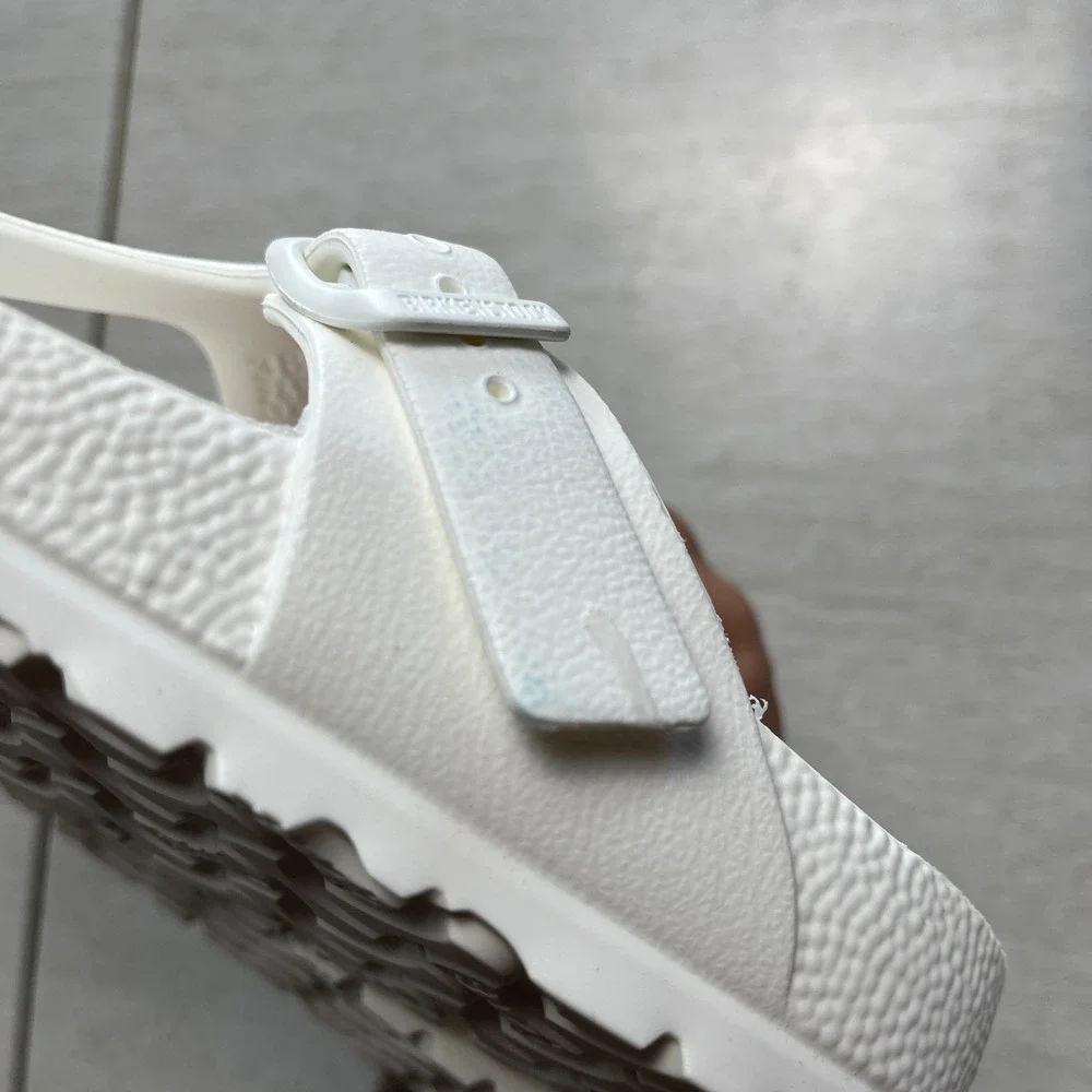 Birkenstock Gizeh EVA Thong Sandals Womens US Size 7 White Comfort Buckle Strap